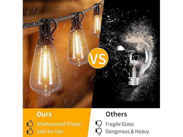 TAICORE ST38 Bulbs Outdoor String Lights