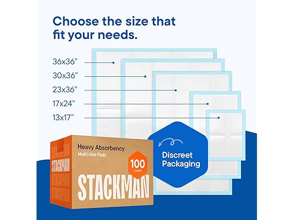 Disposable Chucks Pads [300 Pack - 17x24]