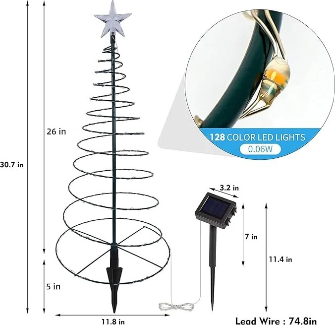 Hakol 19" Solar Outdoor Christmas Pathway Light - Gallery 6