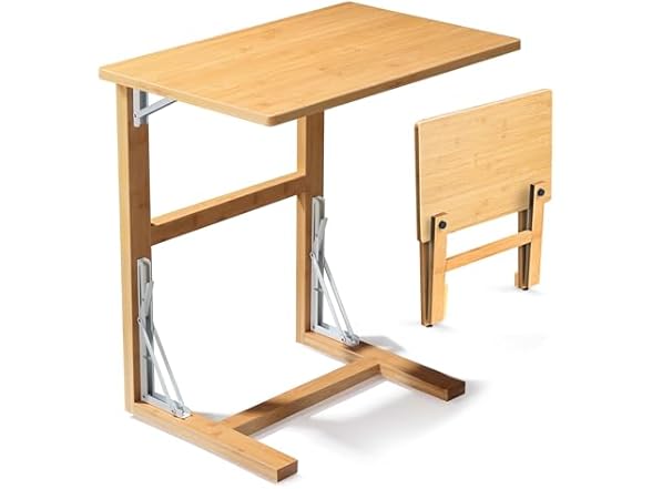 Tatub 24'' Folding TV Tray Table, Foldable C Shape
