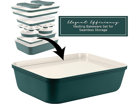 Nonstick Stackable Bakeware Set, 13 Pcs