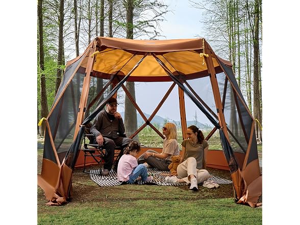 Timber Ridge Orange Pop Up Canopy Tent