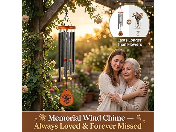StellaRose Matte Textured black Wind Chimes