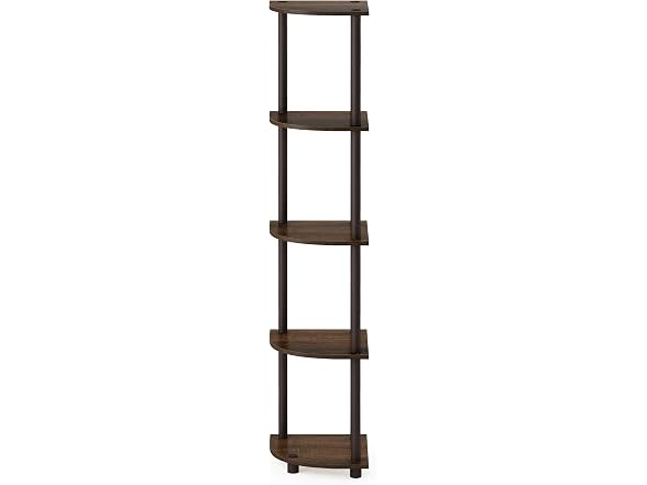 Furinno Wire Book Shelf, 5-Tier Walnut Cove