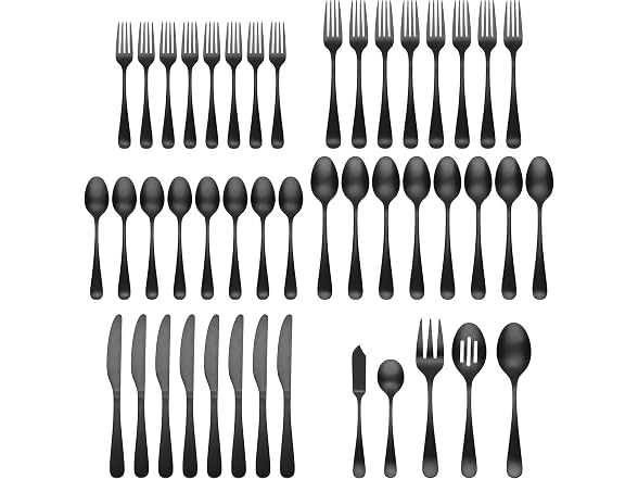 CAMBRIDGE Rhiannon Black Satin 45-Piece