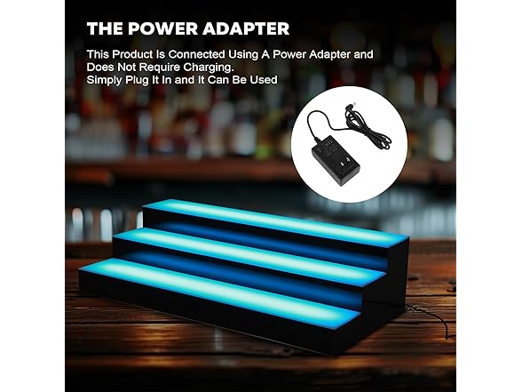 Dollate 3 Tier 40 Inch LED Lighted Liquor Bottle Display