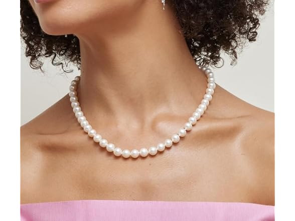 DeepSage Genuine White Pearl Necklace