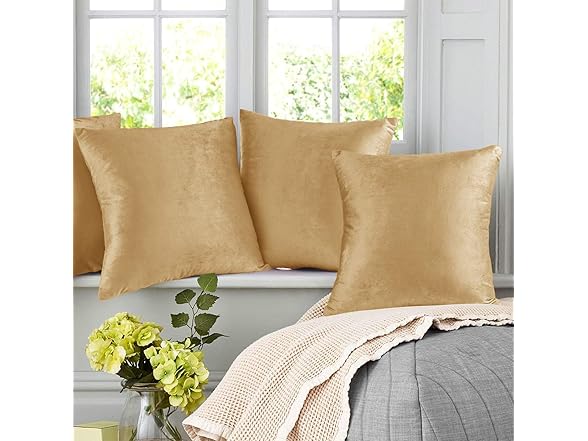 Nestl Throw Pillow Covers, Cozy Velvet