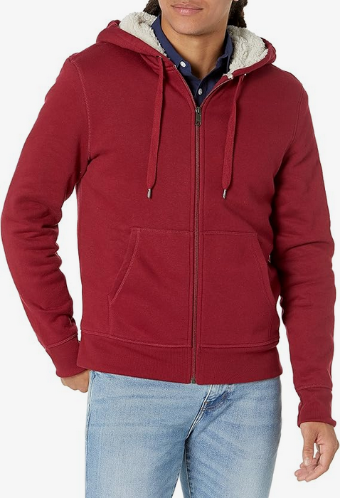 Amazon Essentials Men Sherpa-Lined Full-Zip Hoodie - Gallery 6