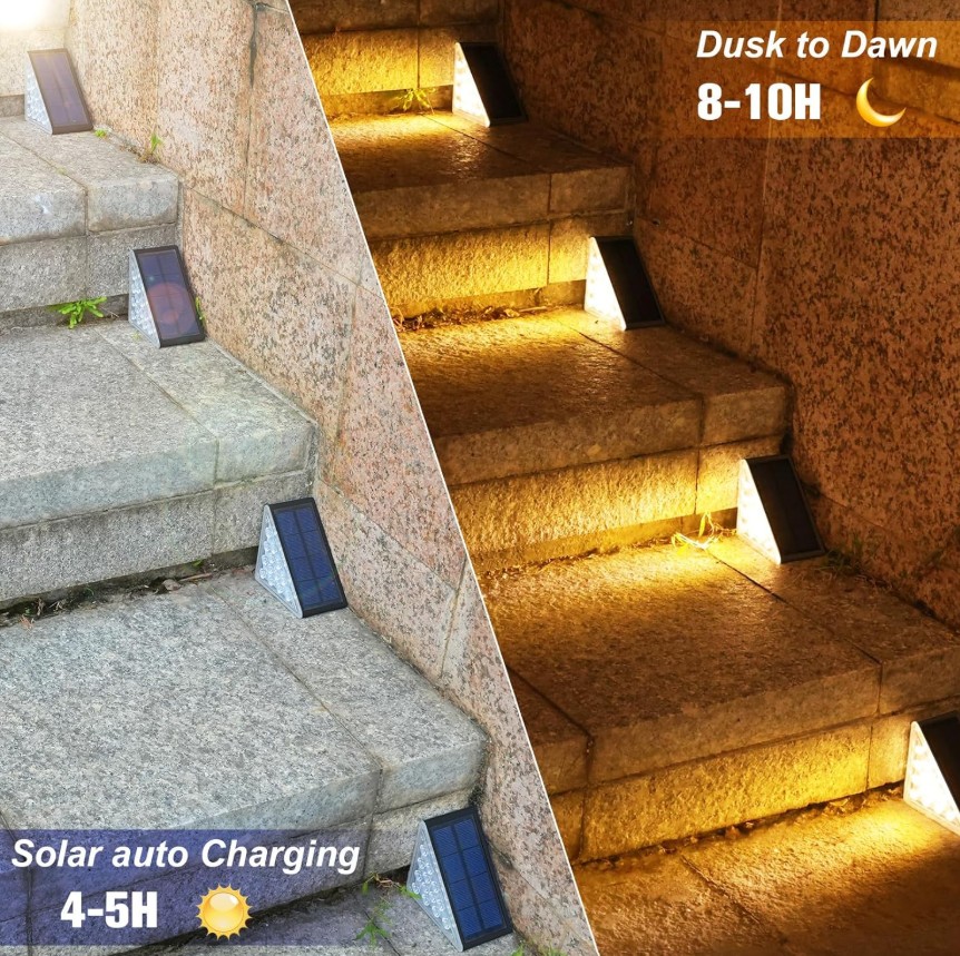 Hakol 12 Pack Solar Step Lights, 80 Lumen - Gallery 7