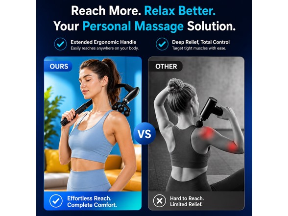 Massage Gun with Extension Handle