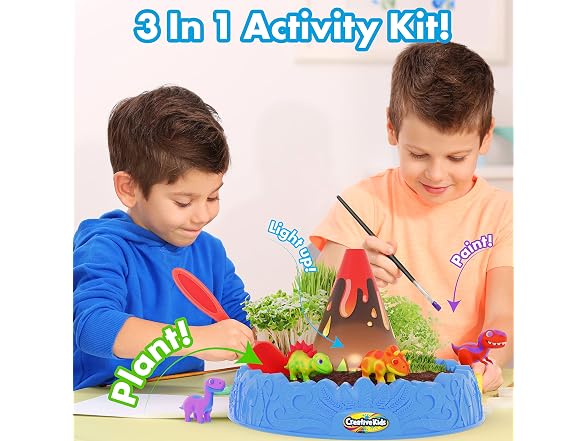 Creative Kids Miracle GRO Dinosaur Garden Kit, Multicolor