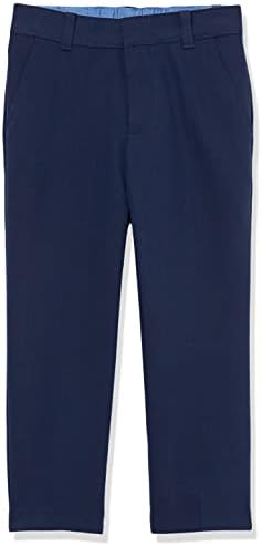IZOD Boys' Bi-Stretch Flat Front Dress Pant, Bank Blue, 18