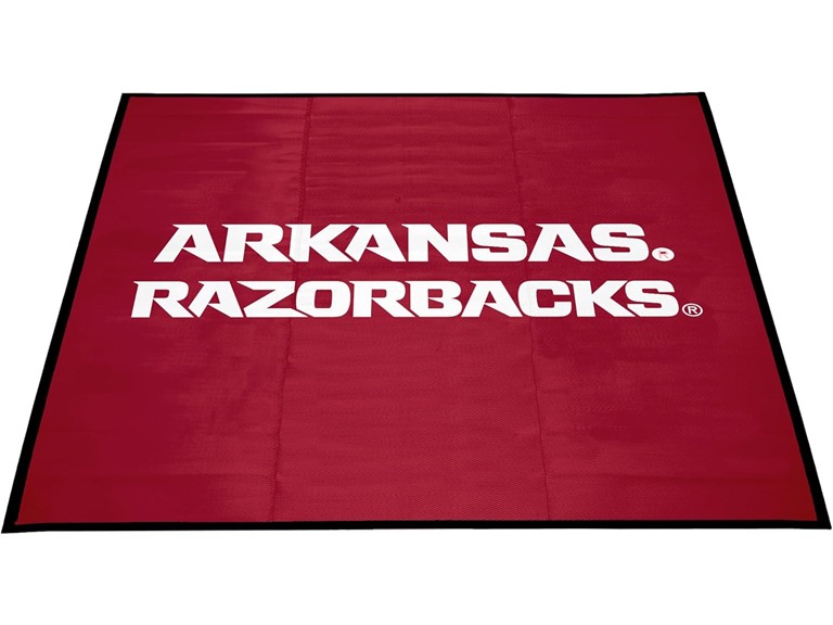 Smart Design Collegiate Tailgate Picnic Mat 9 x 9 Feet Outdoor Indoor Rug Carpet Officially Licensed Logo