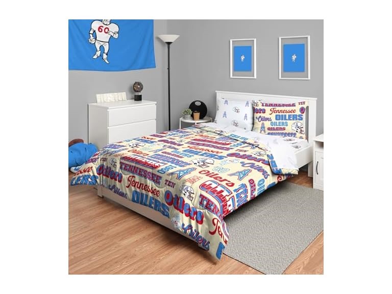 Tennessee Oilers Retro Full Bed Set