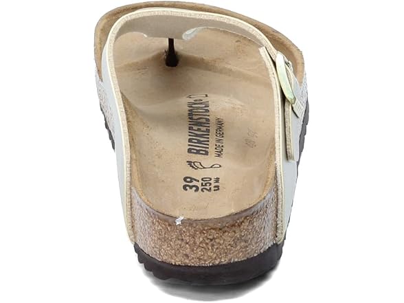 Birkenstock Women's Gizeh Birko-Flor Sandals Silver (35 EU)