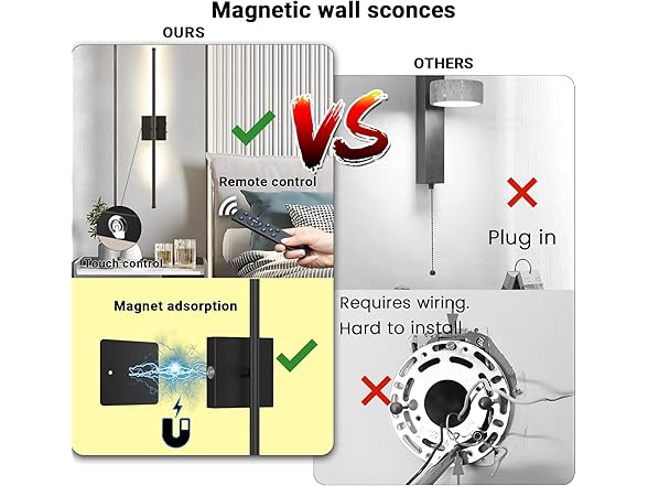 Cuguords Battery Operated Wall Sconce