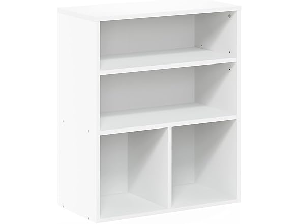 Furinno Pasir 3 Tier Display Bookcase, White