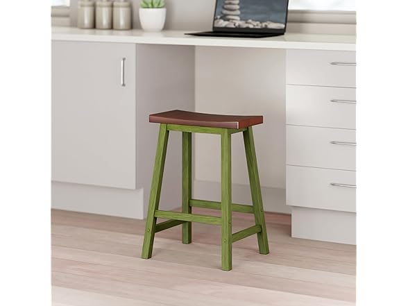 Winsome Satori Saddle Seat 24In Counter Stool Rustic