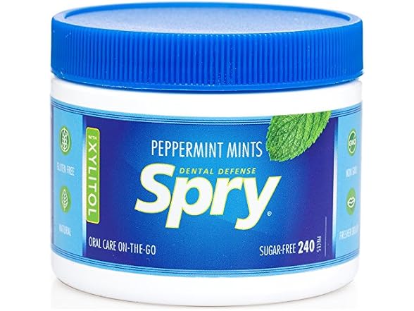 Spry Xylitol Peppermint Sugar Free Candy