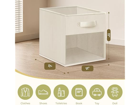 24 Pack Storage Cubes & Organizer Bins Beige
