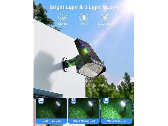 Brightown Solar Spot Lights Outdoor
