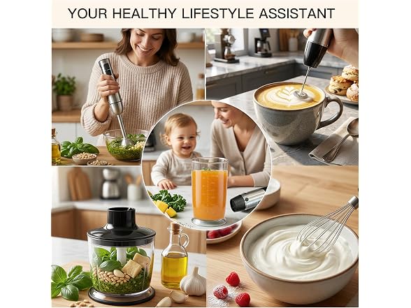 Megawise 1000W 5-in-1 Immersion Hand Blender