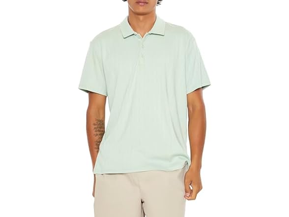 Forever 21 (XXL) Textured Polo Shirt
