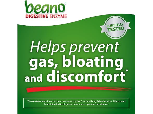 Beano Digestive Enzyme Helps Prevent Gas and