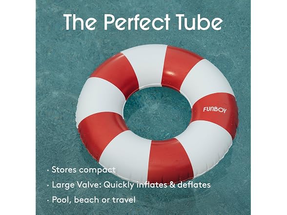 FUNBOY 34" Vintage Red Stripe Kids Pool Float
