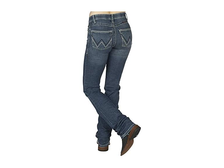 Wrangler Women's Willow Mid Rise Performance Waist Boot Cut Ultimate Riding Jean, Davis, 3-32