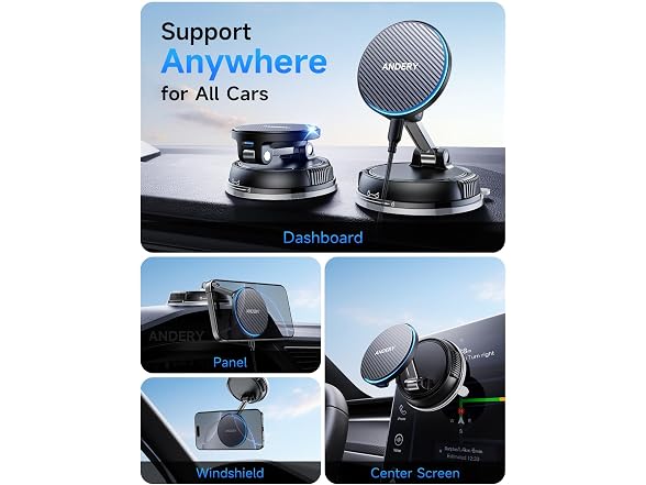 ANDERY Magsafe Car Mount Charger