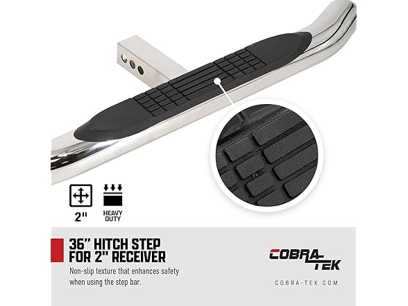 Cobra-Tek HS-008 36" Round Single Hitch Step -Choose Color