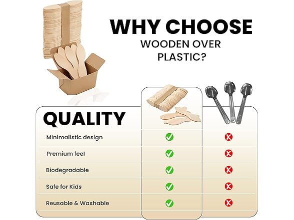 2.75" Wood Ice Cream Spoons 200ct