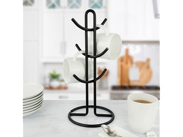 Spectrum Euro Modern Mug Stand Black