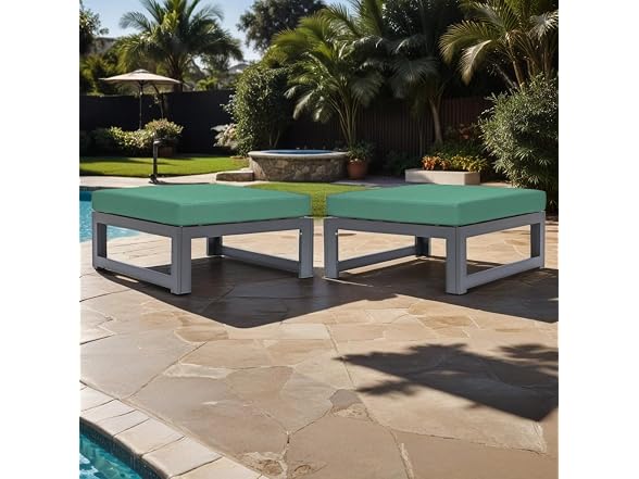 LeisureMod Ottoman Seat Set of 2