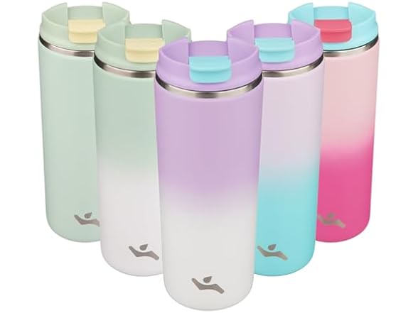 Konokyo 16oz Travel Coffee Mug PurpleWhite