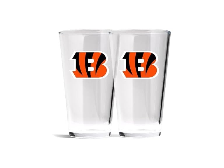 BENGALS Glass Beer Pint 2pk