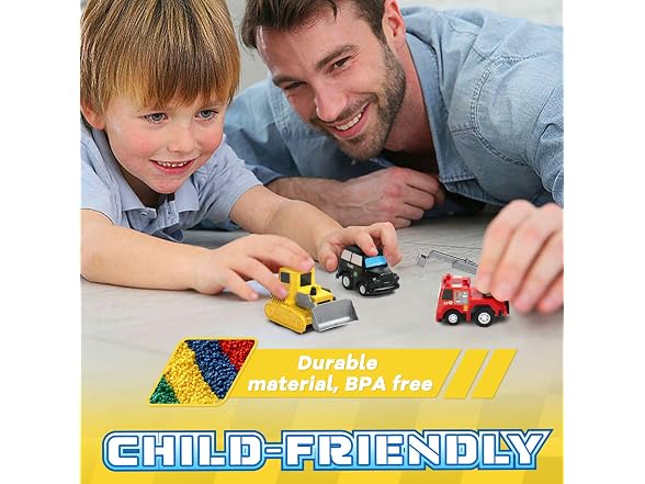 Fajiabao 18 PCS Toy Cars for Toddlers