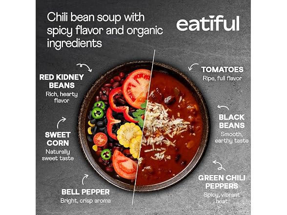 EATIFUL Chili Soup 14.1 Ounce Pack of 10
