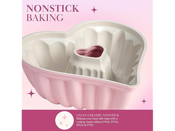 Paris Hilton Heart Shaped Fluted Cake Pan