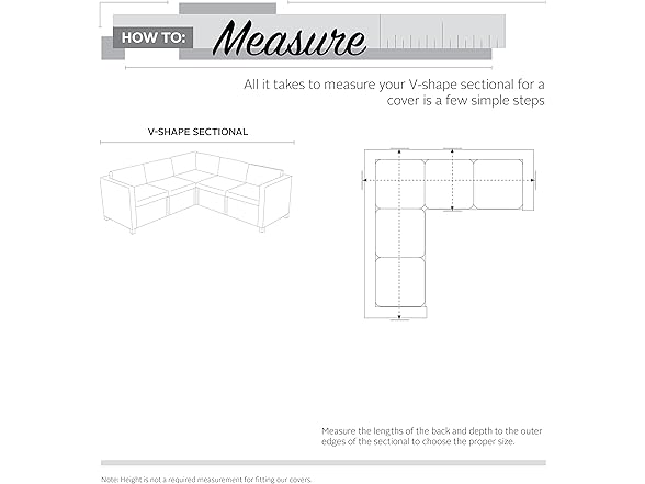 Patio V-Shaped Sectional Sofa Cover, Large