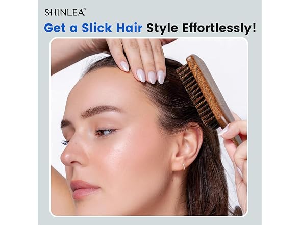 Boar Bristle Hair Brush for Men, Beard