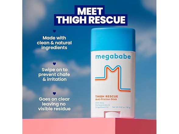 Megababe Thigh Rescue Anti-Chafe Stick