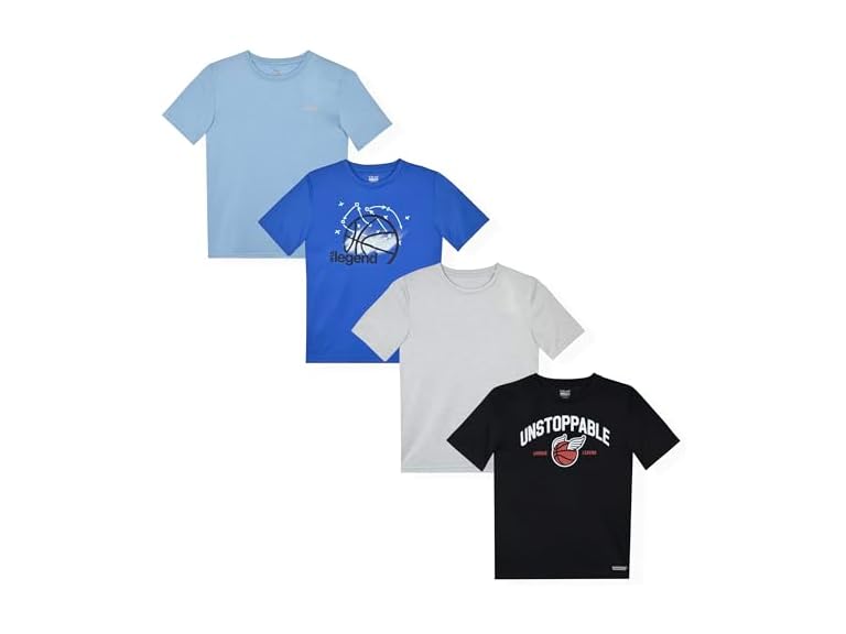 Hind DD-819978MU12/SR 10-12 Hind Boys 4 Pack Tee Shi