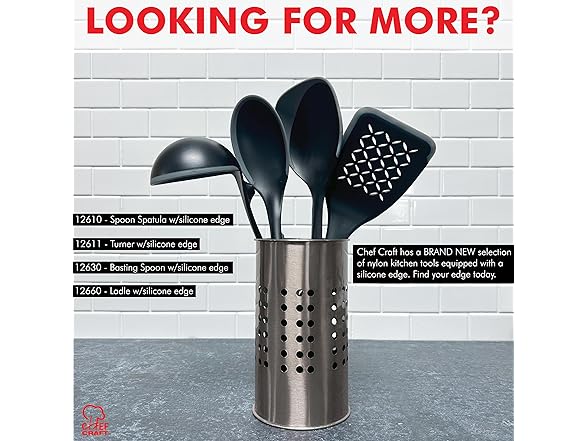 Chef Craft Nylon Spoon w/Silicone Edge