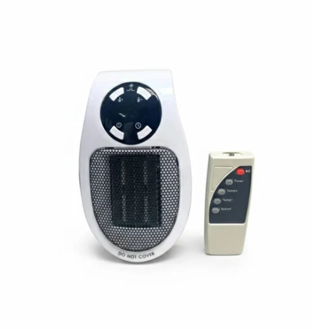 Portable Wall Outlet Space Heater 500W w/ Remote - Gallery 7