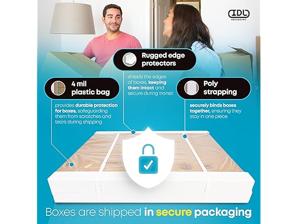 IDL Packaging - B-331414-5 Large Corrugated Moving Boxes