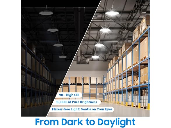 GoBright 6-Pack 200W UFO LED High Bay Lights - Gallery 4
