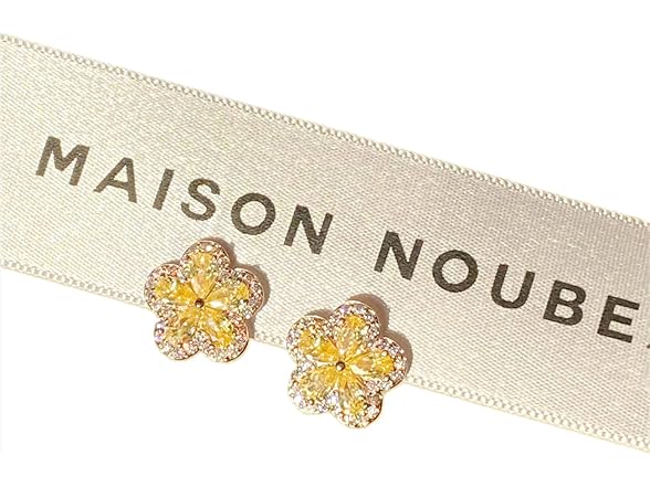 Yellow Melissa Flower Earrings